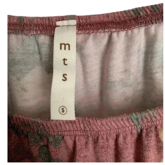 MTS Floral Dress Size Small Bell Flare Sleeves - Picture 4 of 8